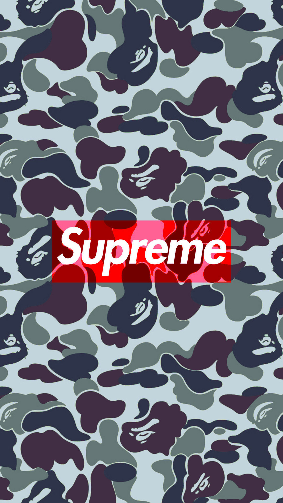 Bape Camo Supreme iPhone Wallpaper HD