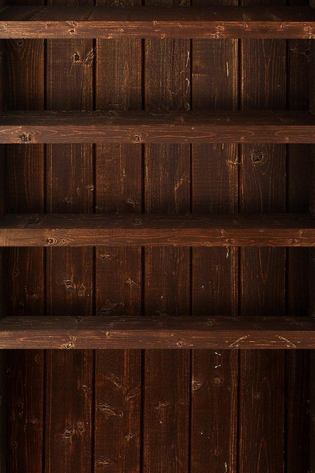 Old Wood Shelf Wallpaper