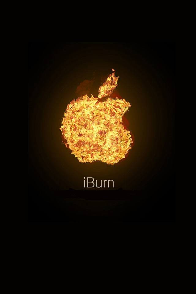 Apple Burning Wallpaper