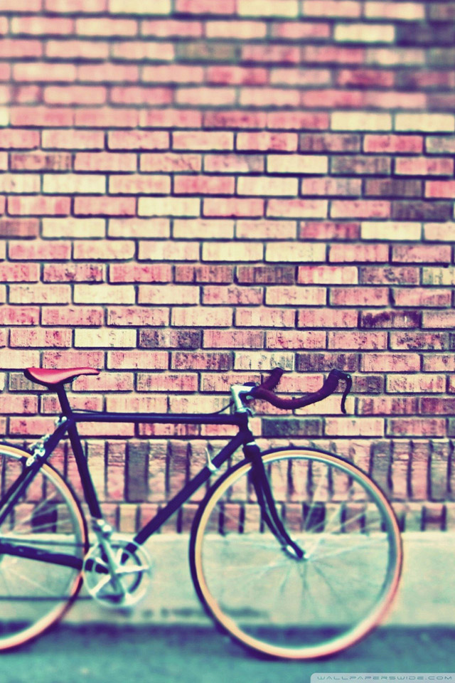 Bike and Brick Wallpaper