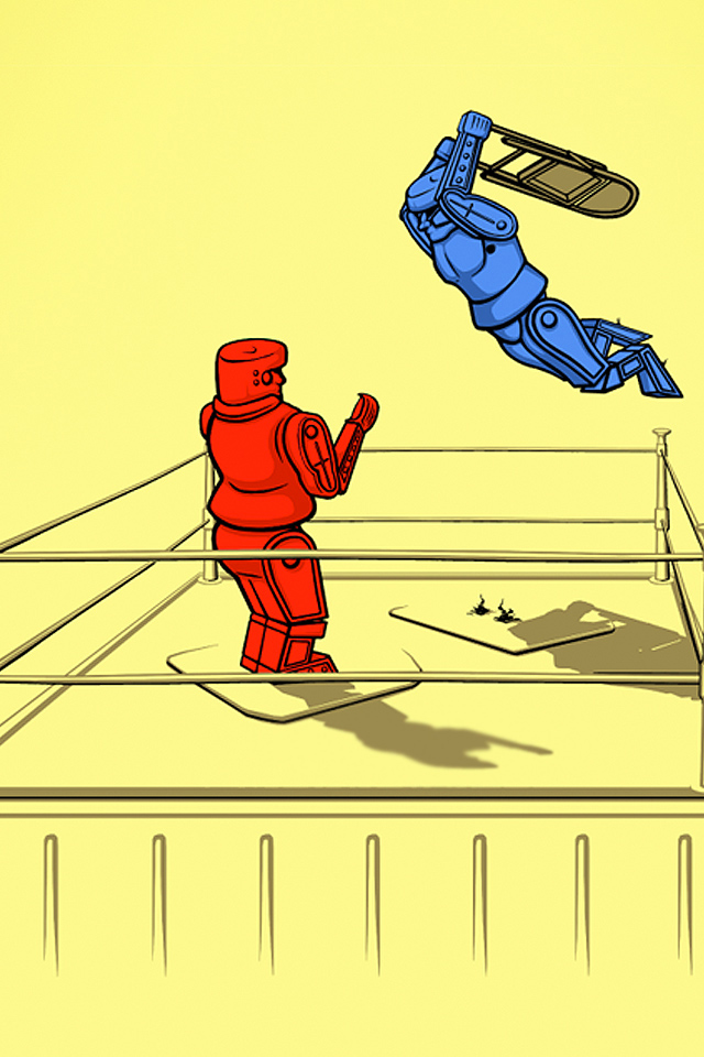 Robot Wrestling Wallpaper