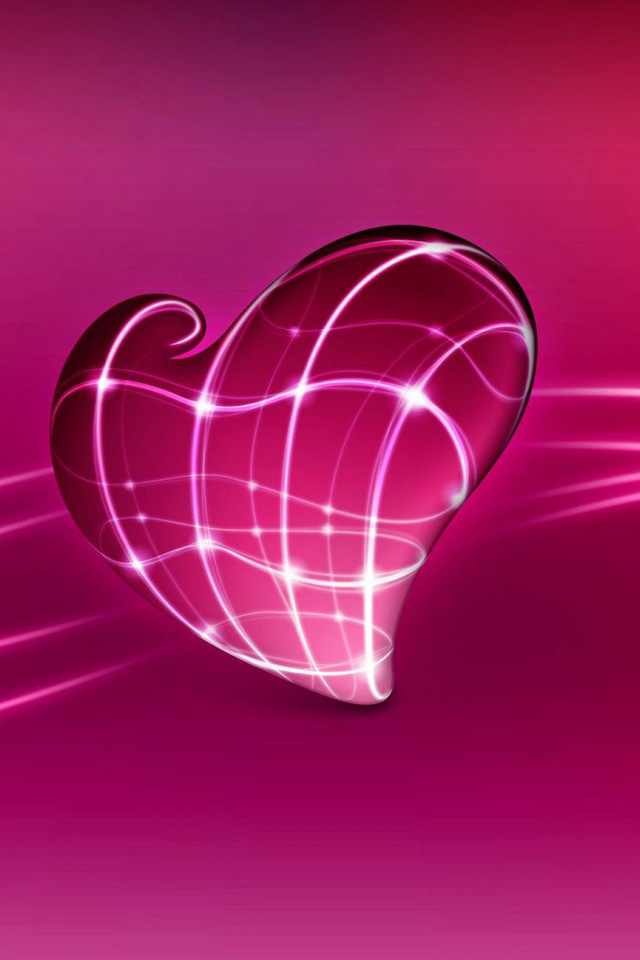 3D Heart iPhone Wallpaper HD