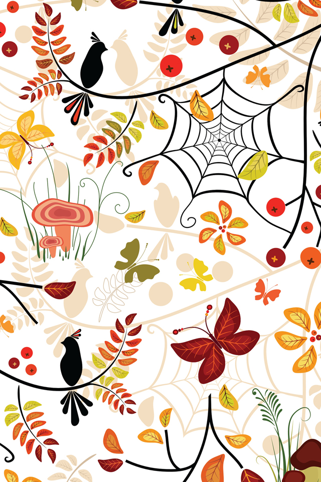 Autumn Floral Wallpaper