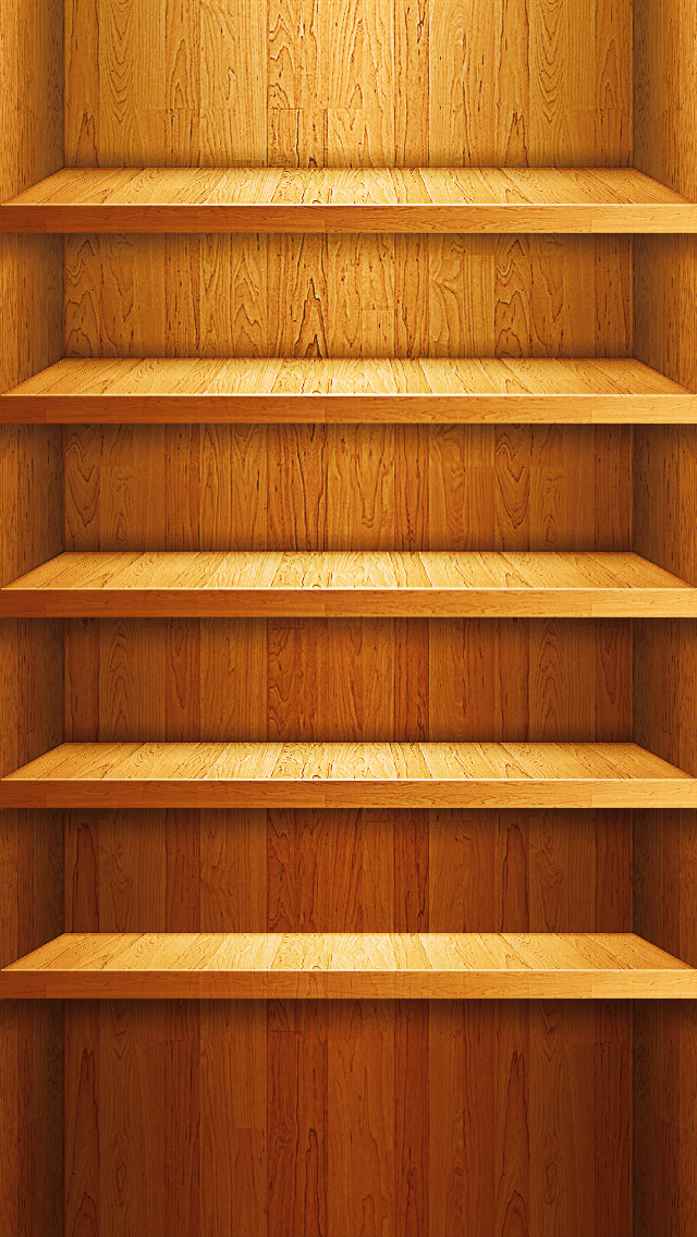 App Shelves iPhone Wallpaper