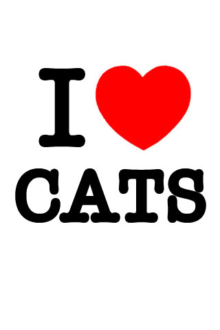 I Love Cats iPhone Wallpaper HD