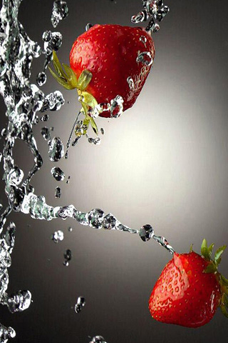 Wallpaper Images  Phone on Water Strawberries Iphone Wallpaper  Background And Theme