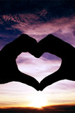 Heart Hand iPhone Wallpaper