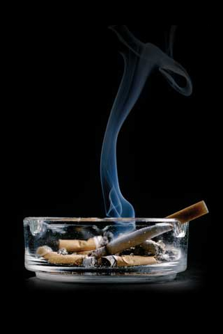 Cigarettes on Ashtray