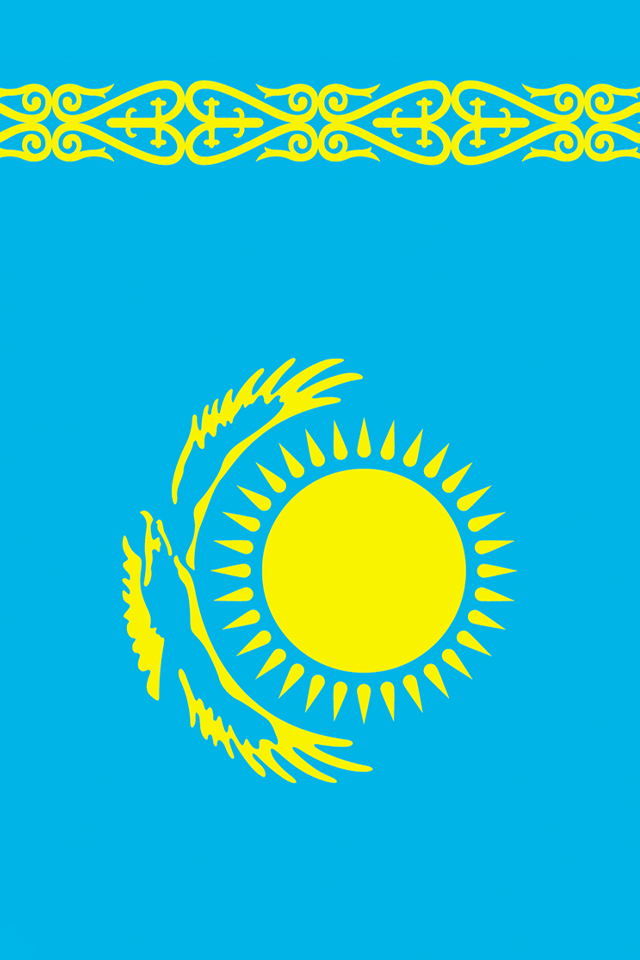 Kazakhstan Flag Wallpaper