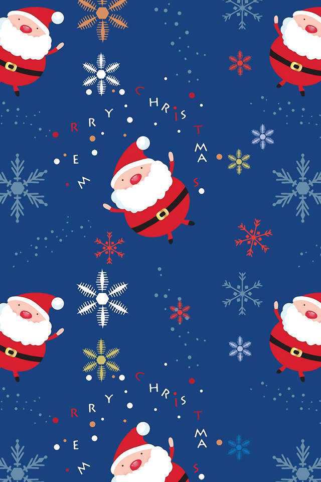 Santa Pattern Wallpaper