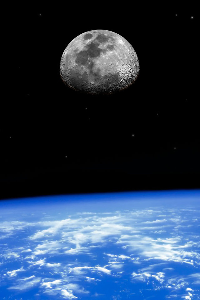 Earth and Moon Wallpaper