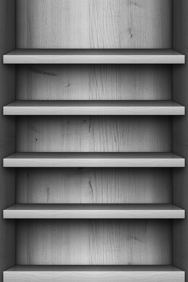 Gray Wood Shelf Wallpaper