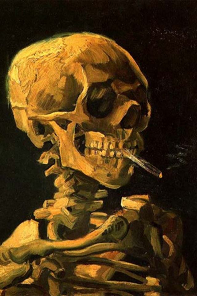 Cigarette Skeleton Wallpaper