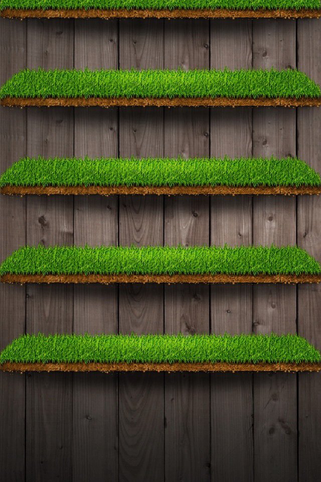 Grassy Shelf Wallpaper