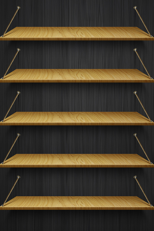 iPhone 5 Shelves Wallpaper