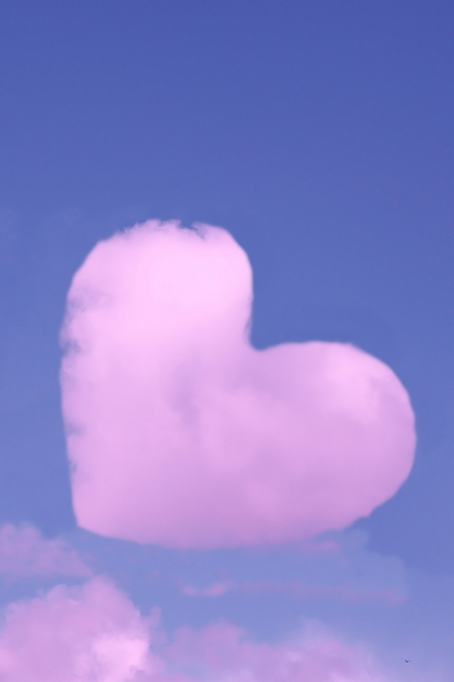 Pink Heart Cloud Wallpaper