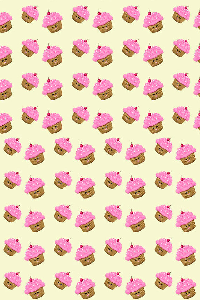 Cupcakes Pattern Wallpaper