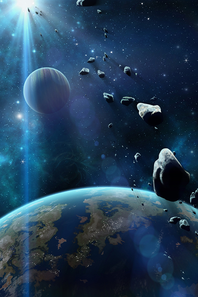 Asteroid Collision Wallpaper