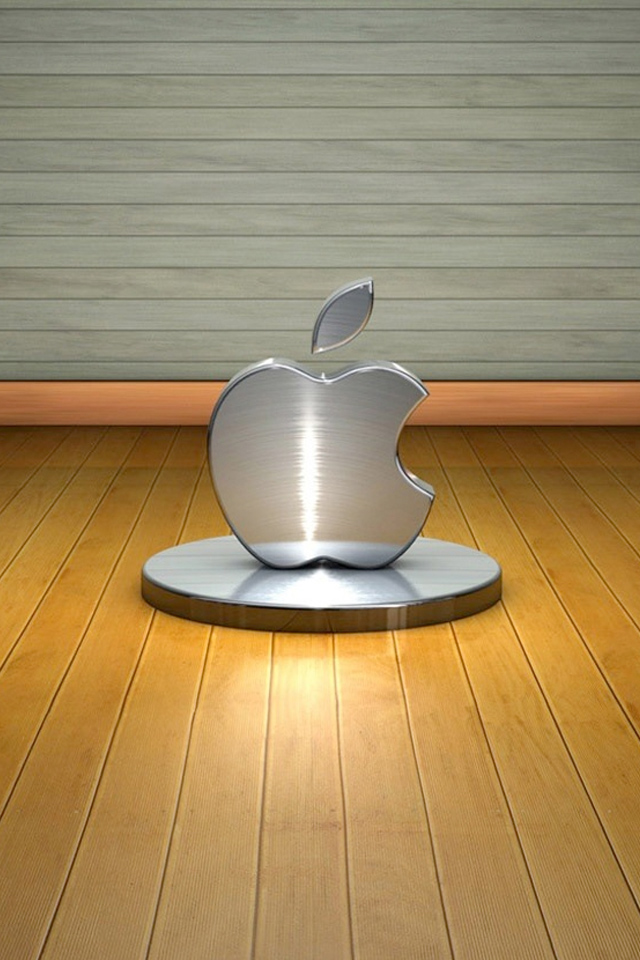 3D Metal Apple Wallpaper
