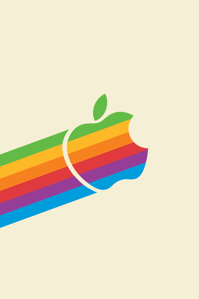 Rainbow Apple Wallpaper