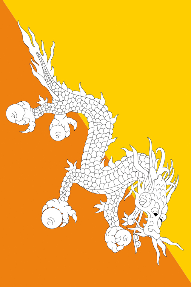 Bhutan Flag Wallpaper