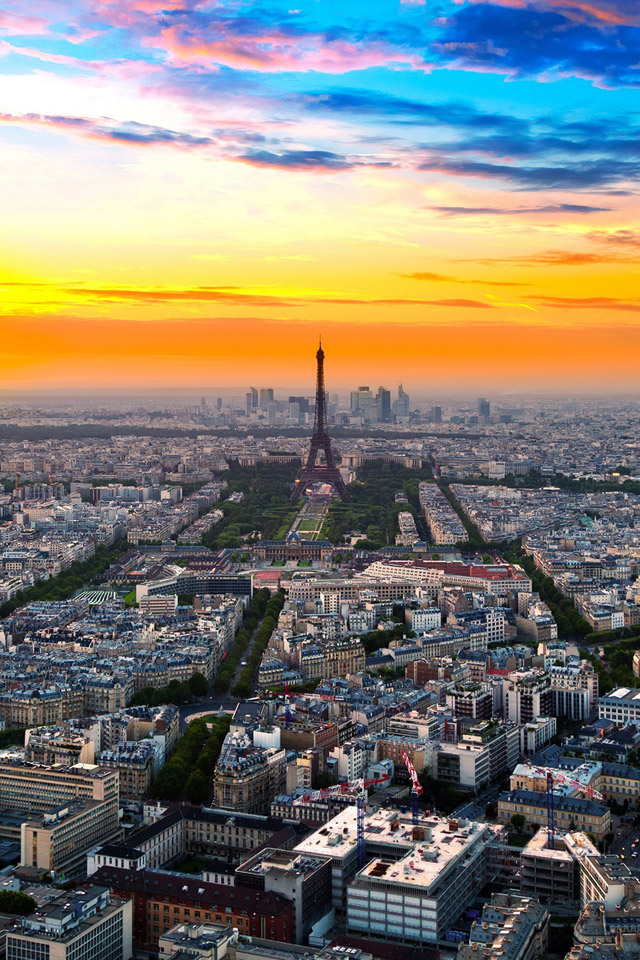 Paris Sunset Wallpaper