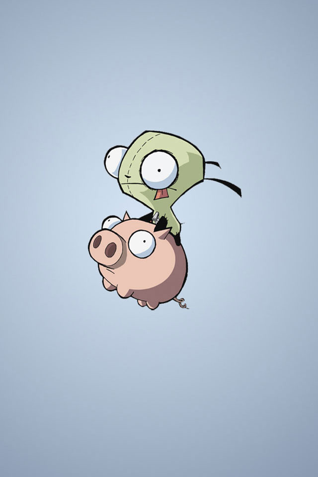 Pig and Alien Wallpaper