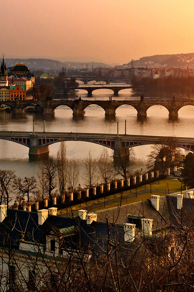 Prague Bridges Wallpaper