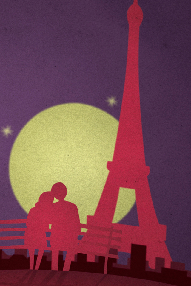 Paris Moonlight Wallpaper