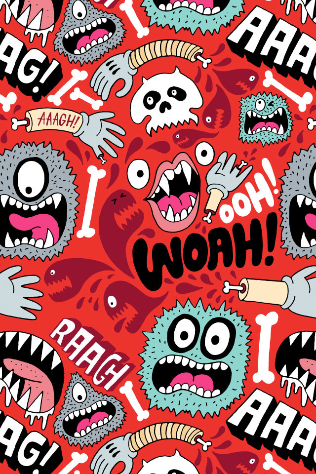 Monster Pattern Wallpaper