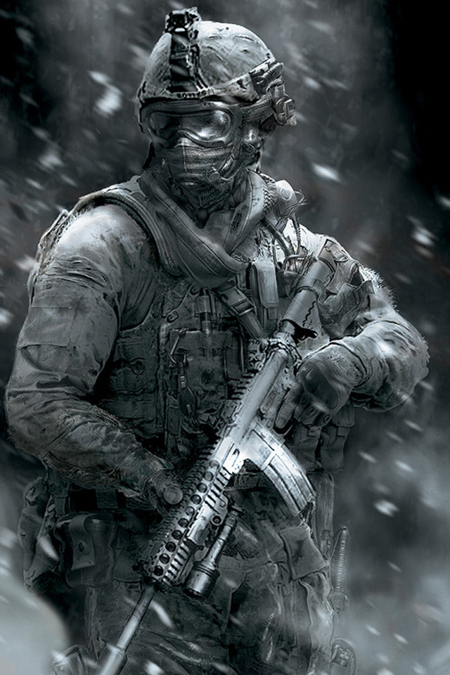 Soldier Monochrome Wallpaper