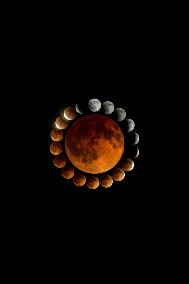 Lunar Eclipse Phase Wallpaper
