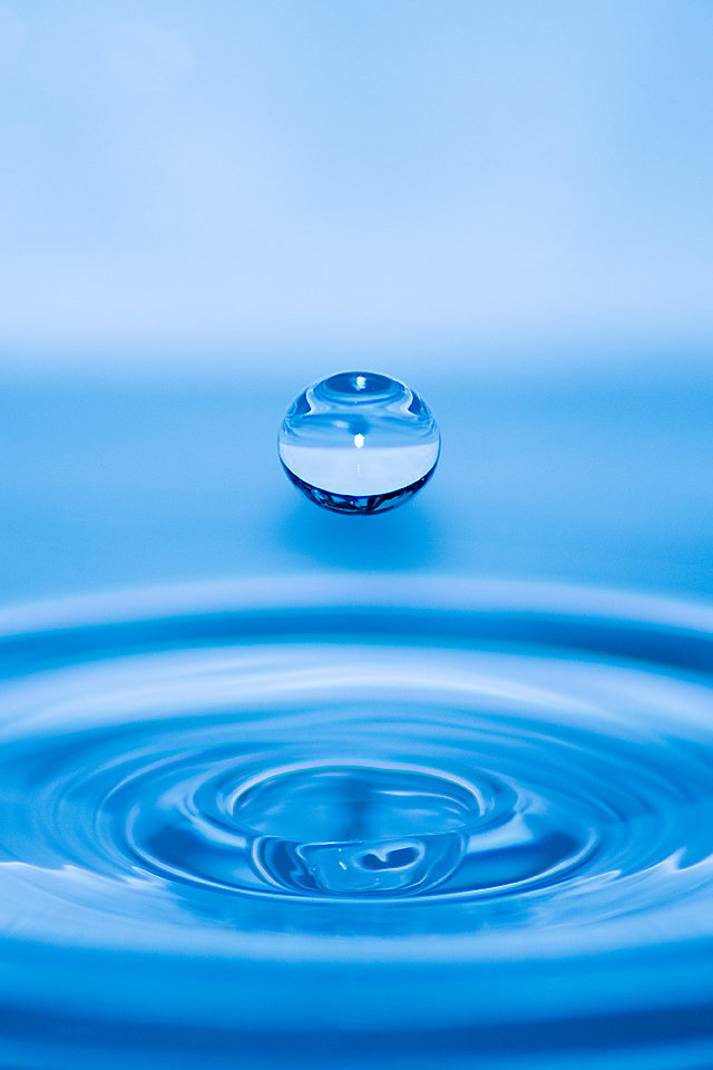 Blue Droplet Wallpaper