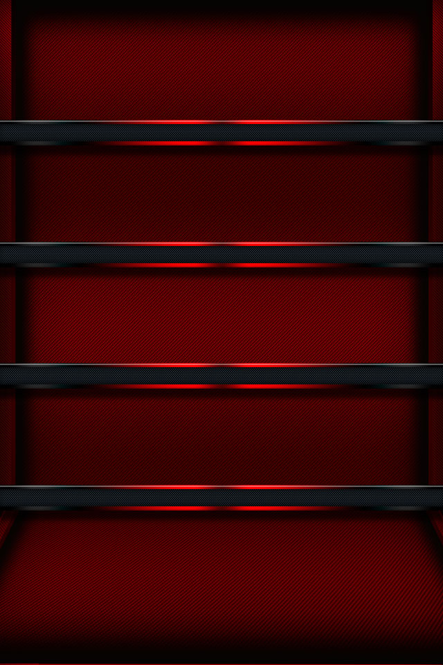 Red Glow Shelf Wallpaper