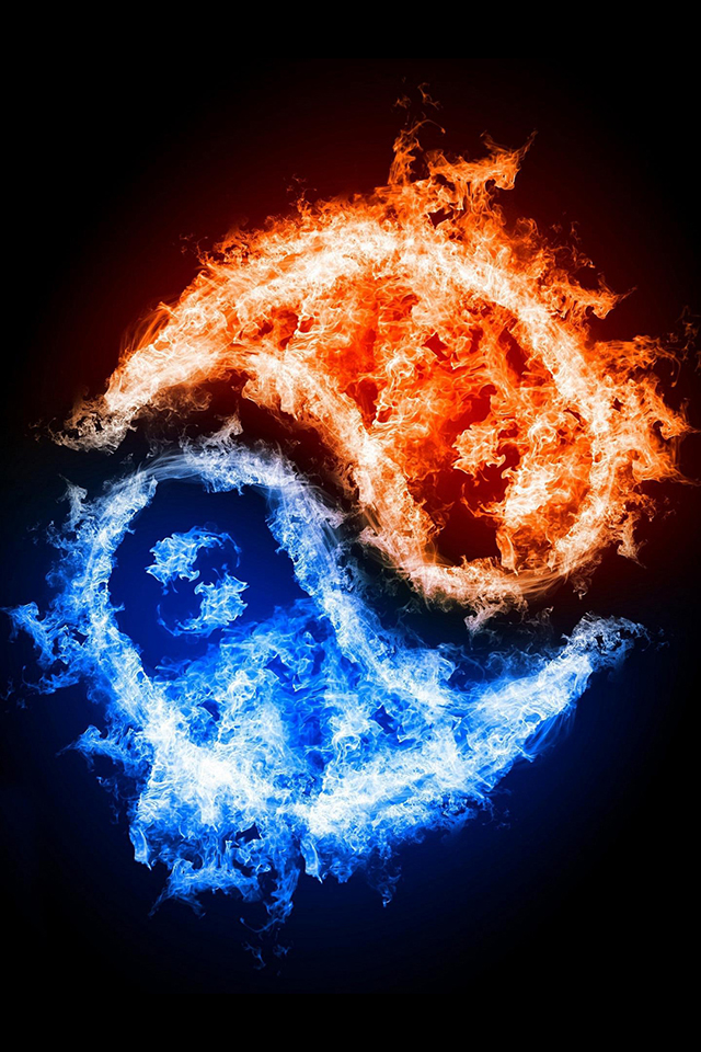 Yin Yang Fire Wallpaper