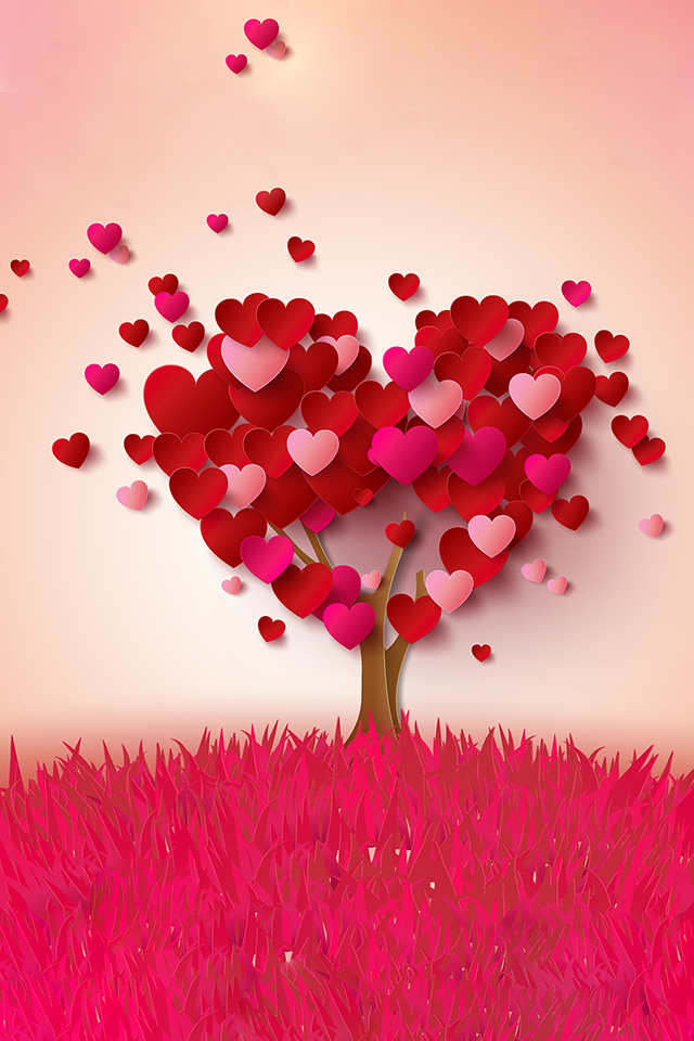 Hearts Tree Wallpaper