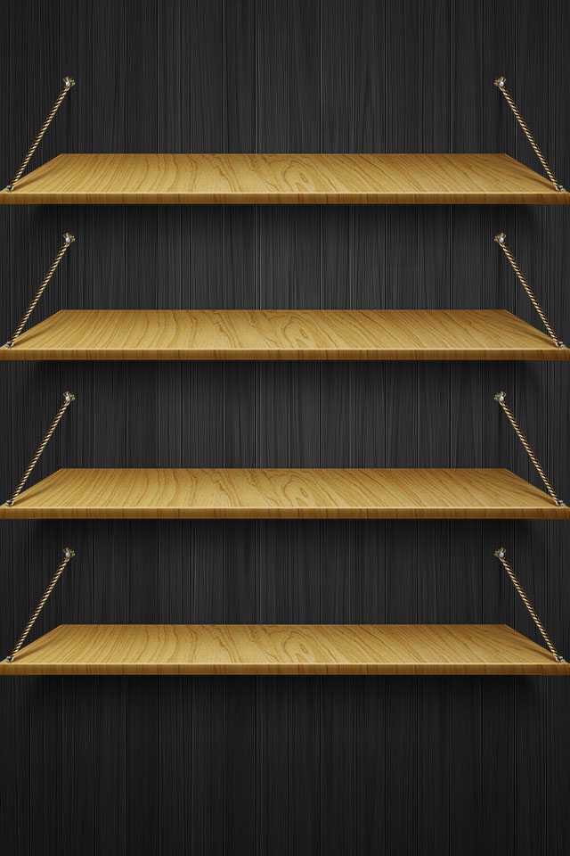 Hardwood Shelf Wallpaper