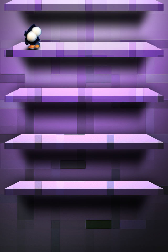 Violet Shelf Wallpaper