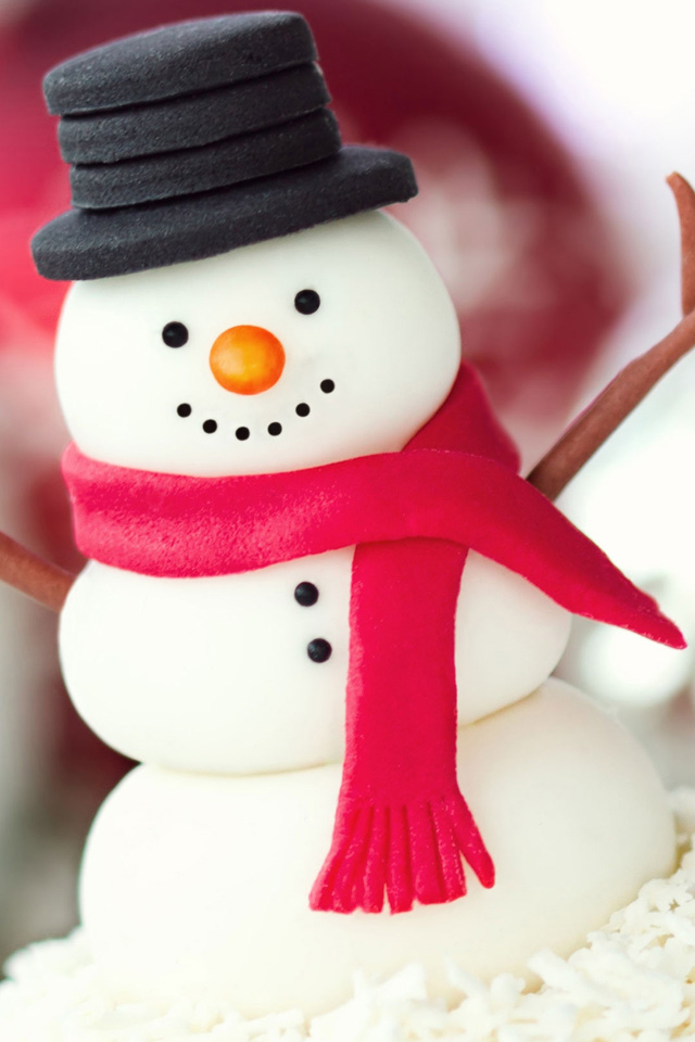 Edible Snowman Wallpaper