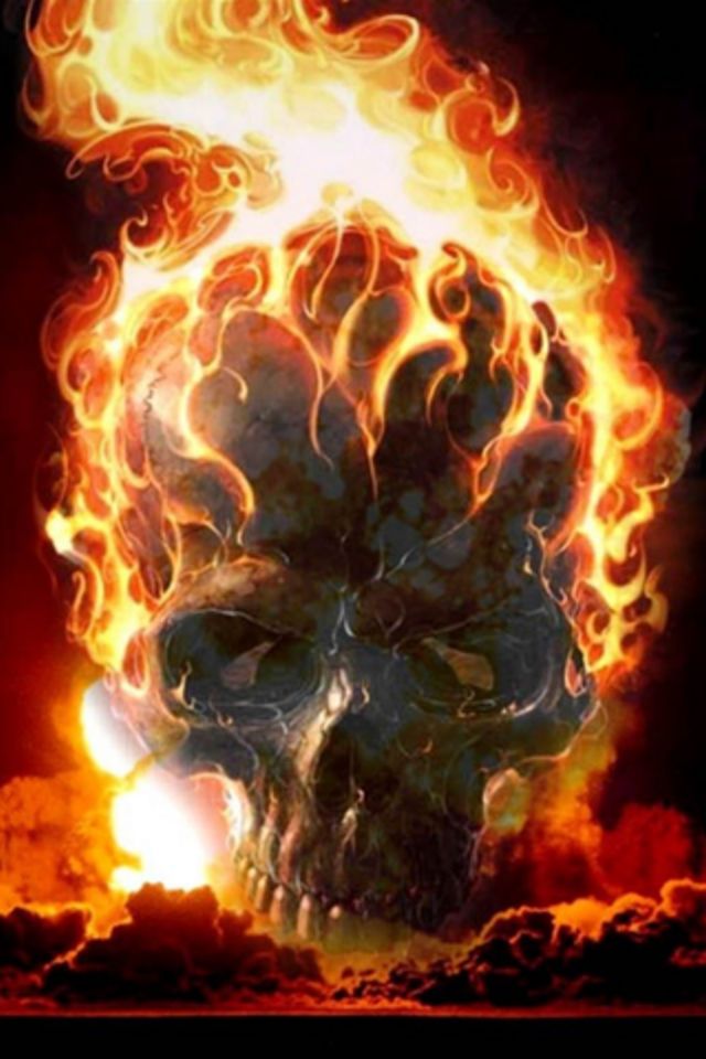 Burning Skull Wallpaper