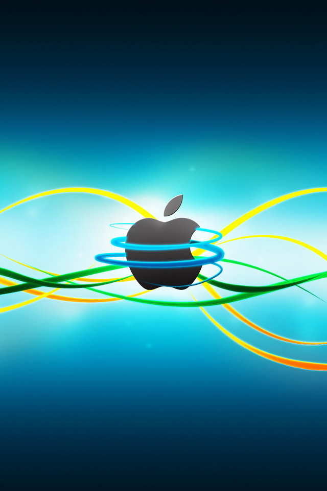 Line Apple Wallpaper