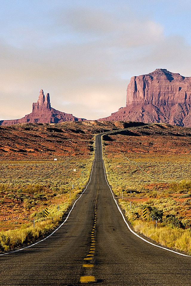 Empty Road Landscape Wallpaper