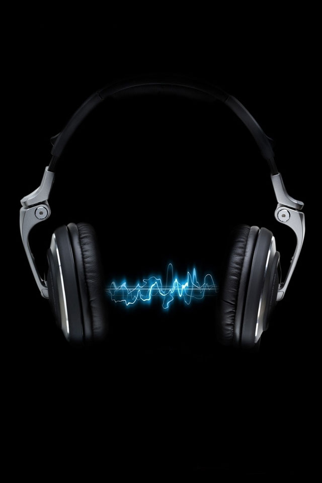 Headphone Waves Wallpaper