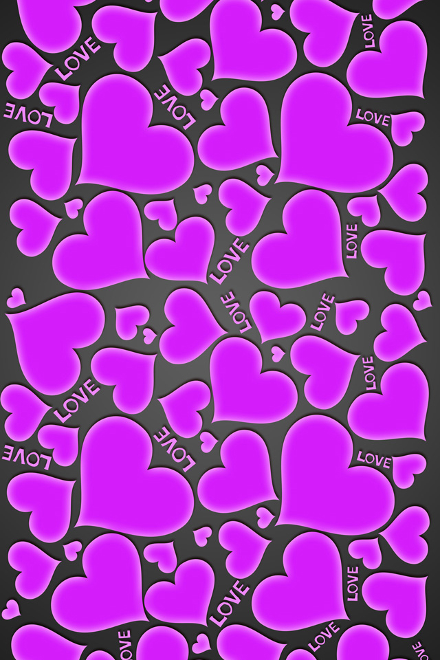 Love Heart Pattern Wallpaper
