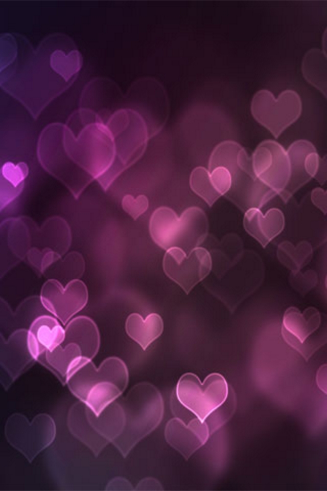 Bokeh Hearts Wallpaper