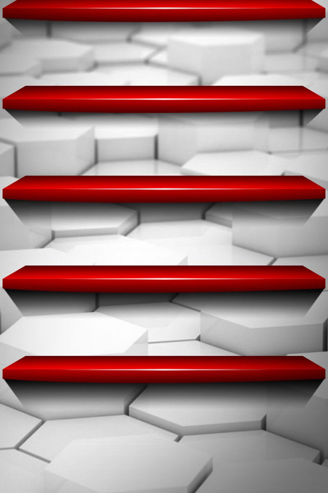 Red Shelf Wallpaper