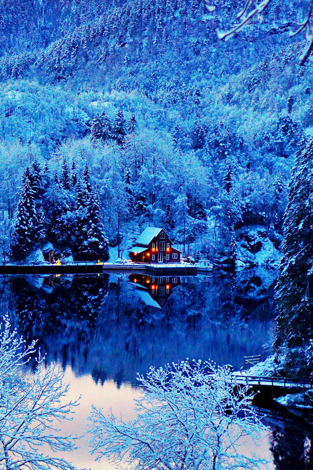 Winter Evening Wallpaper