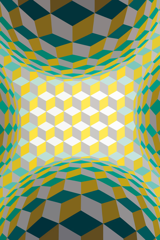Cubes Illusion Wallpaper