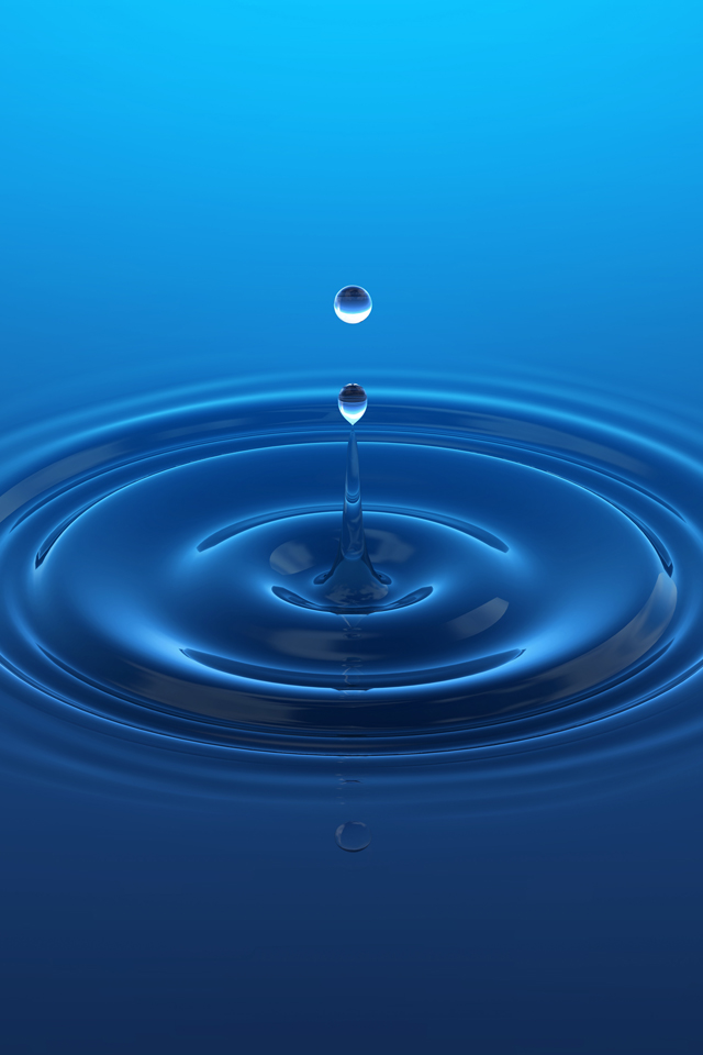 Blue Water Drop Wallpaper