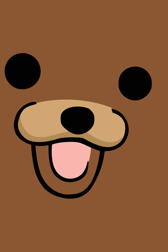 Sneaky Bear iPhone Wallpaper HD